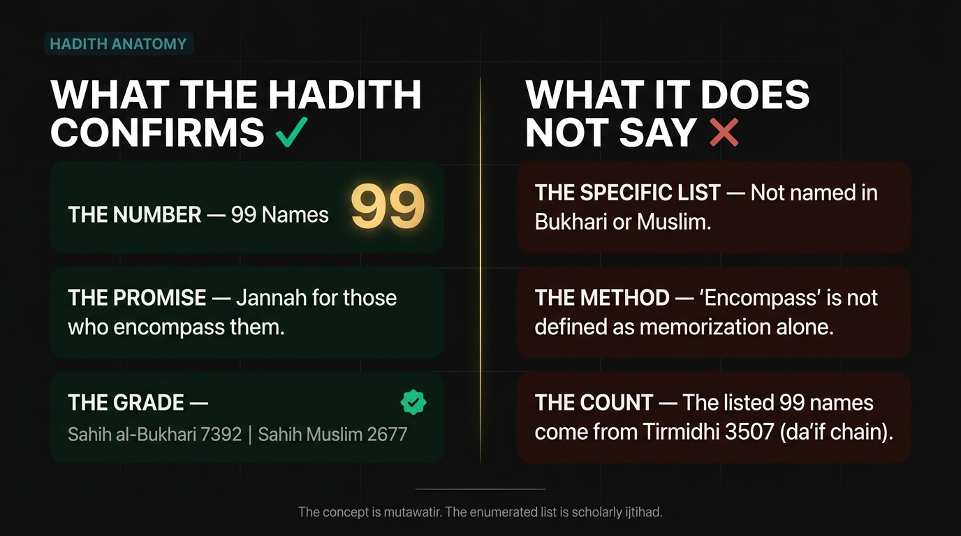 Critical Distinction: What the Hadith Does NOT Say