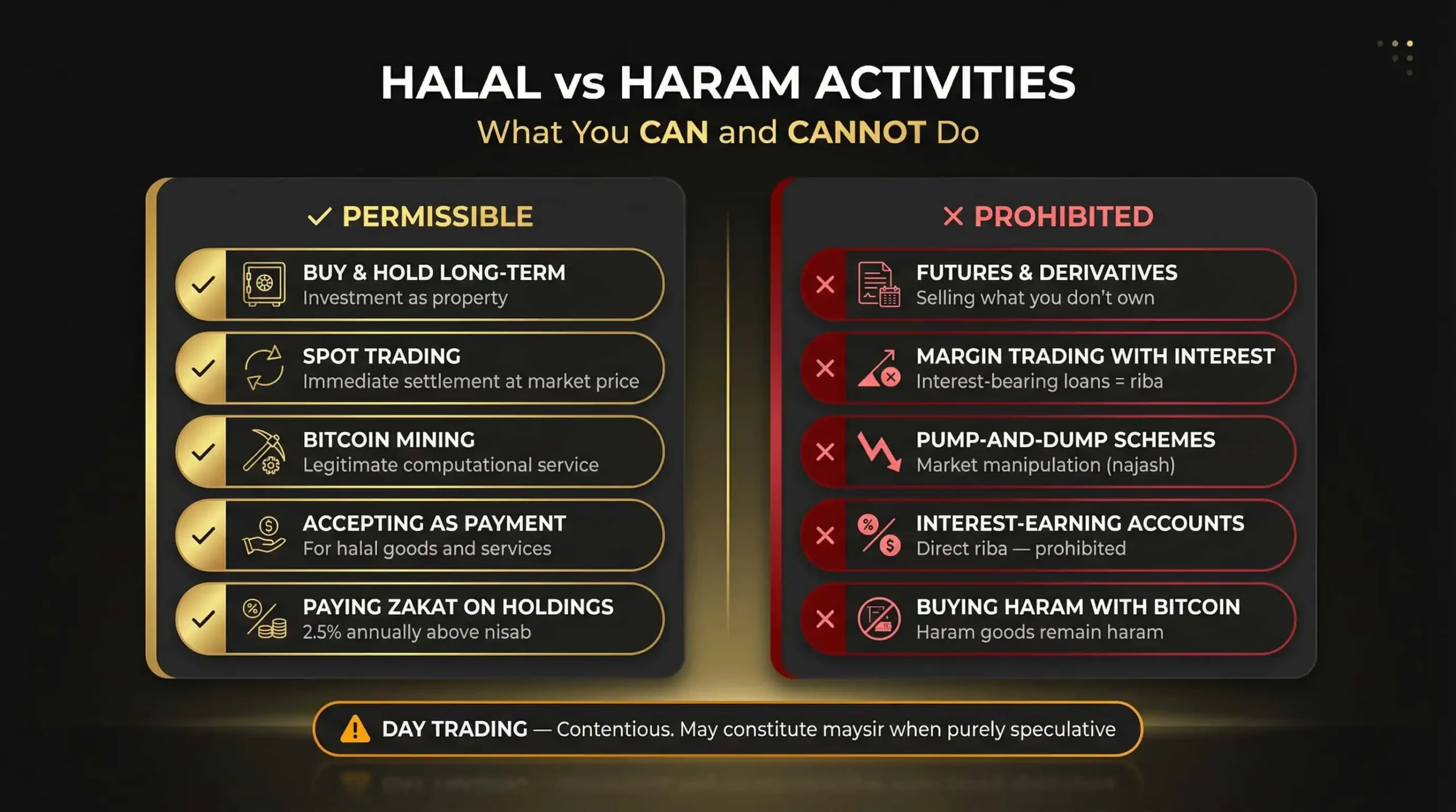 Halal vs Haram Activities